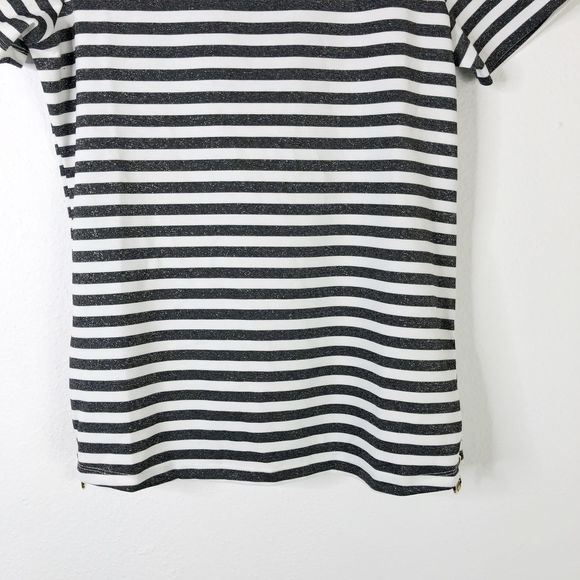BROOKE SHIELDS Striped Short Sleeve Top - Picture 3 of 8